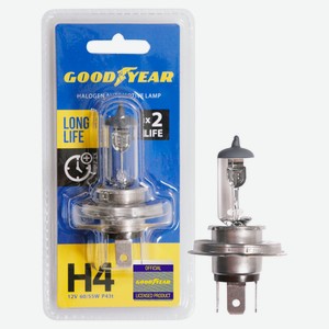 Лампа галогенная автомобильная Goodyear Н4 12V 60/55W P43t Long Life