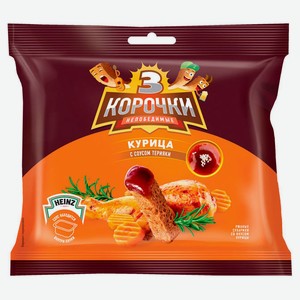 Сухарики «3 Корочки» Курица с соусом терияки, 60 г + 25 мл
