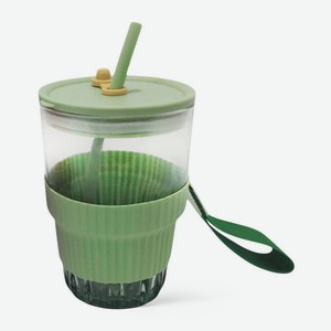 Стакан с трубочкой и крышкой, 440мл