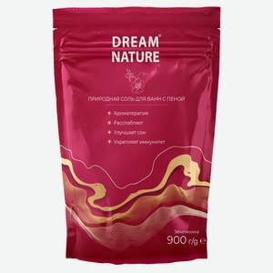 Соль для ванн с пеной Dream Nature Земляника, 900 г