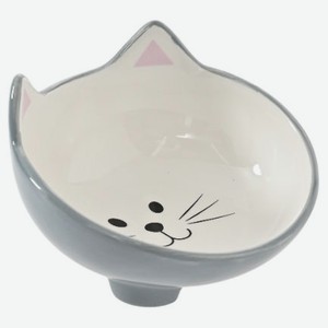 Миска для кошек на ножках керамическая 13,5х13,5х7,5 см, 1 шт в ассортименте