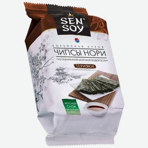 Чипсы Нори Sen Soy Терияки из обжаренной морской водоросли, 4.5г, 5 г