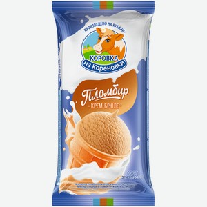 Мороженое Коровка из Кореновки Пломбир Крем-Брюле 100 г в стаканчике
