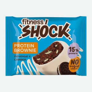 Пирожное протеиновое Брауни с ароматом печенья Fitnesshock 50г