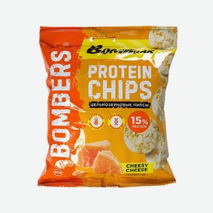 Чипсы Bombbar цельнозерновые протеиновые со вкусом Нежный сыр 50г