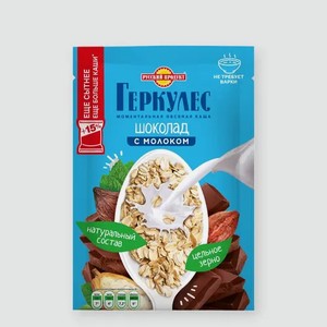 Овсяная каша «Русский продукт» момент Геркулес с шоколадом и молоком, 40 г