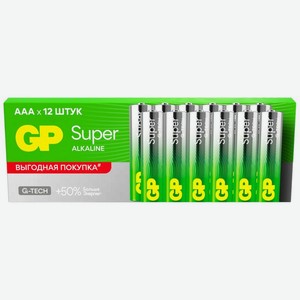 Батарейки GP Super Alkaline ААА, 12шт