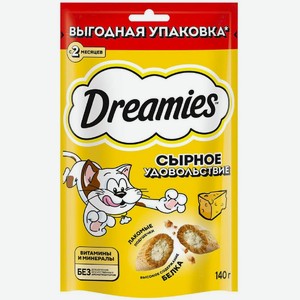 Лакомство Dreamies с добавлением сыра для взрослых кошек, 140г