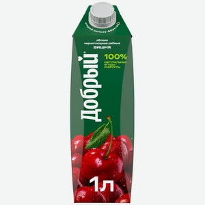 Нектар Добрый яблоко-черноплодная рябина-вишня для детского питания, 1л