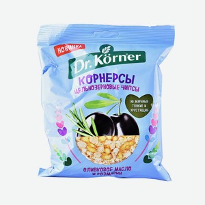 Чипсы Dr.Korner кукурузно-рисовые цельнозерновые с оливковым