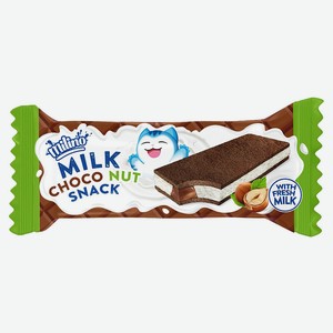 Пирожное бисквитное Milino с кремом/орехово-шоколадной начин