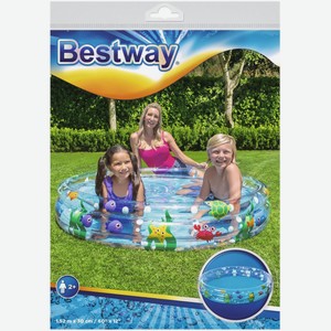 Бассейн BESTWAY дет круглый  Океан , бортик - 3 кольца, 152х30см, 282л 51004, Китай