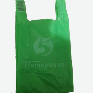 Пакет Пятерочка майка зеленый 30х57 см 1шт