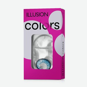 ILLUSION Цветные контактные линзы colors ELEGANCE blue, -5.00 / 8.6 / 14 / 2шт.
