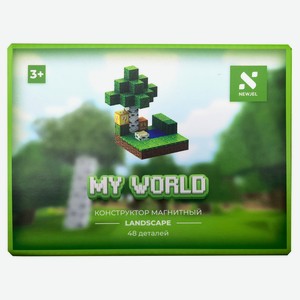 Конструктор магнитный NEWJEL My World LANDSCAPE, 48 деталей