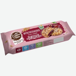 Печенье Хлебный Спас мультизлаковое начинка вишня 250г