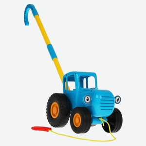 Каталка детская с ручкой «Умка» Синий Трактор музыкальная, 9 песен