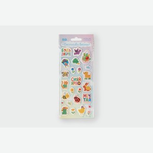 Наклейки ЭВА с голографией  Вестники весны  1 шт