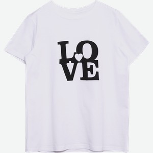 Футболка женская INWIN белая с принтом, Арт. ADT-1