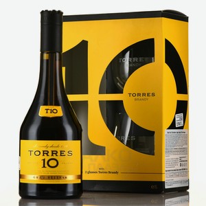 Бренди  Торрес 10 Гран Резерва  38% 0,7л в подар. упак.