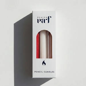 PARFDESIGN Свечи столовые  PENCIL CANDLES  с ароматом  Elegance , Цвет: розовый;белый; красный. 26см, 81г.
