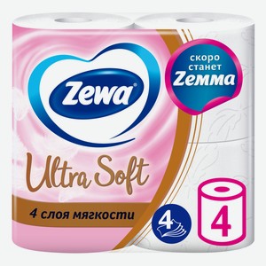 Туалетная бумага Zemma Ultra Soft 4сл 4шт