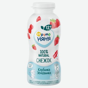 Напиток кисломолочный Снежок детский «ФрутоНяня» с 12 мес, клубника земляника 2,0% охлажденный, 200 г