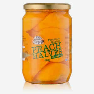 Персики половинки отборные Delphi в сиропе Греция, 680 г