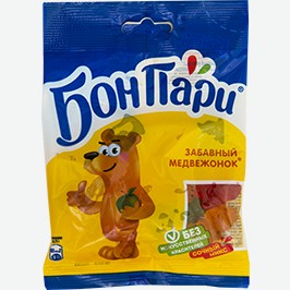 Мармелад Бон-пари, Забавный Медвежонок, Со Вкусом Фруктов, 75 Г