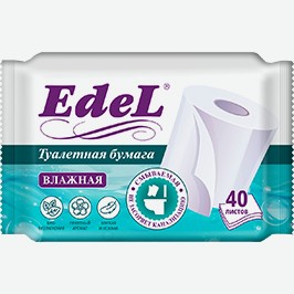 Туалетная Бумага Эдель, Влажная, 40 Листов