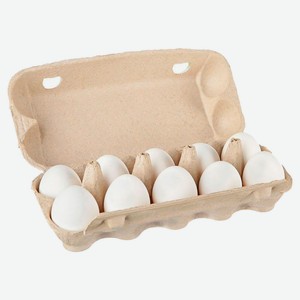 Социальный товар Яйцо куриное «Каждый день» С0 белое лоток, 10 шт