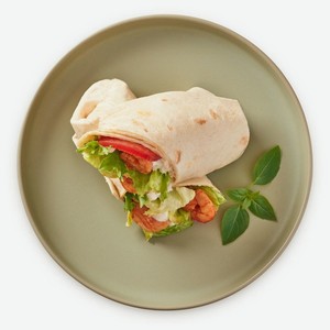 Сэндвич-ролл Цезарь с креветками Перекрёсток Select, 175г