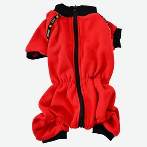 Комбинезон для собак флистовый красный