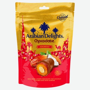 Конфеты Arabian Delights финик с миндалем в шоколадной глазури ОАЭ, 70 г