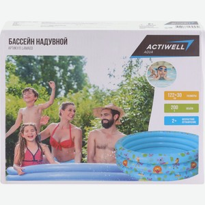 Бассейн надувной ACTIWELL 122x30см Animals объем200л LAMA03, Китай