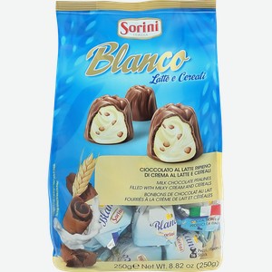 Конфеты HDI Blanco пралине с молочным кремом и злаками, 250г