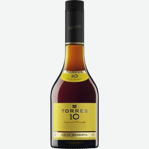 Бренди Torres 10 Гран Резерва 10-летний 38% 0.5л