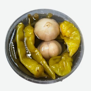 Ассорти овощное Домашние шедевры Тройка Чеснок-черемша-перец