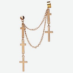 Серьга Кафф  Кресты 