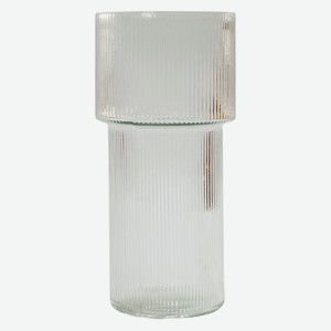 Ваза рифленая D11 см, H24 см, прозрачная, арт. MUWY-2022