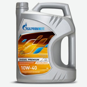 Масло моторное полусинтетическое для дизельных двигателей Gazpromneft Diesel Premium 10W-40, 5 л