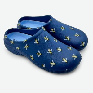 Сабо женские InExtenso синие с пчелами, р. 36-41