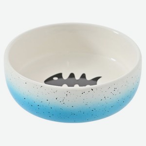 Миска для кошек керамическая Рыбка, 13,4х4 см