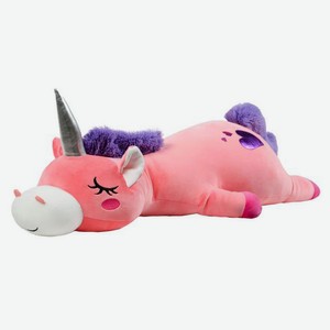 Игрушка мягкая Единорожка ONE TWO FUN розовая, 80 см