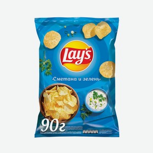 Чипсы картофельные Lay s Сметана и Зелень 90 г