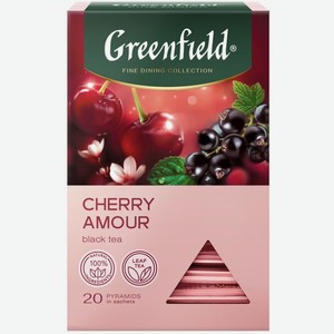 Чай черный Greenfield Коллекция изысканных блюд Вишневый шарм (Fine Dining Collection Cherry Amour) 20 пирамидок 36 г