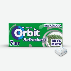 Жевательная резинка Orbit освежающие (Refreshers) без сахара мята 16 г