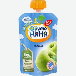 Пюре Фрутоняня, Яблоко, Груша, Для Детей С 4 Мес., 90 Г
