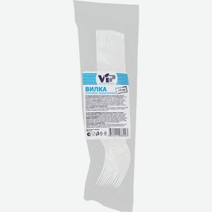 Вилки одноразовые VIP столовые окрашенные 165мм, белые, 12шт.