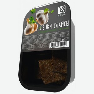 Гренки ВкусноКуб Слайсы натуральный чеснок 80 г